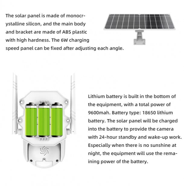Solar 4G camera battery