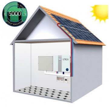 32m² Roof Surface Area Required For UTICA® 5000-5120 Bi-Directional Hybrid Solar Energy System with Li-ion Battery Storage