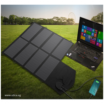 UTICA® 40W Waterproof Solar Folding Bag Charger-Quick Charge Laptop Mobile Power